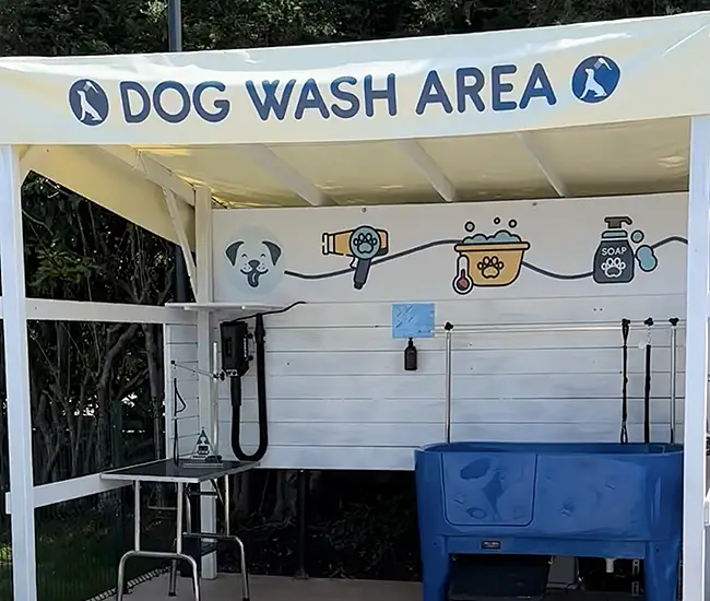 area attrezzata per toelettatura cani la rocca camping